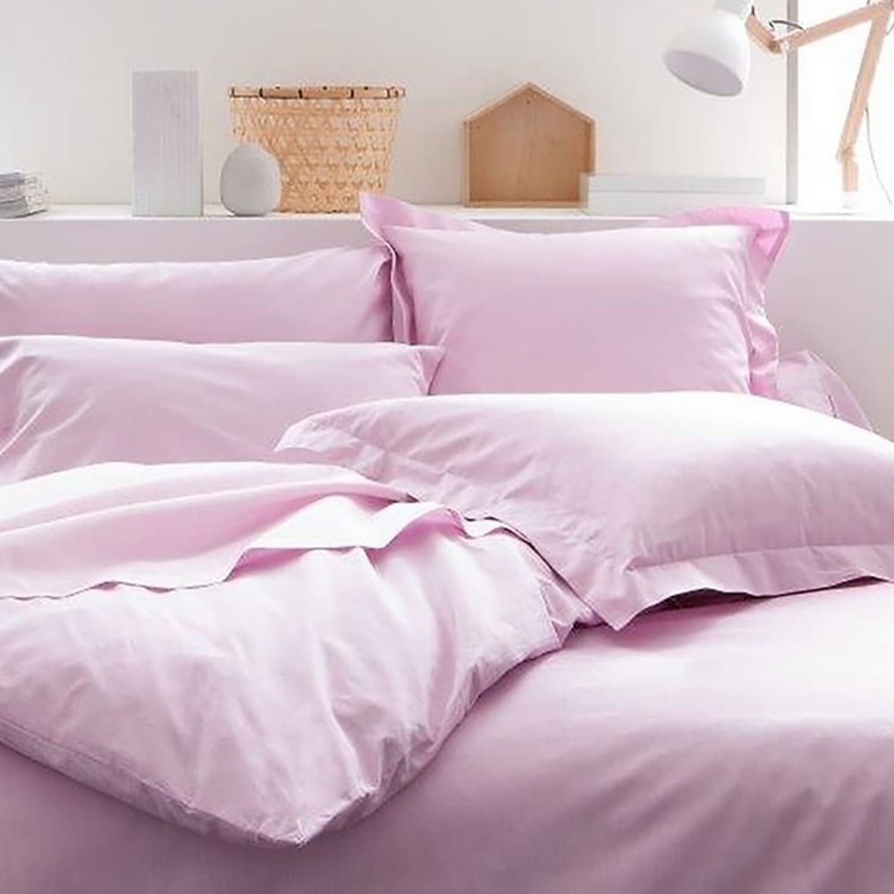 Draps plat coton violet 180x290 cm