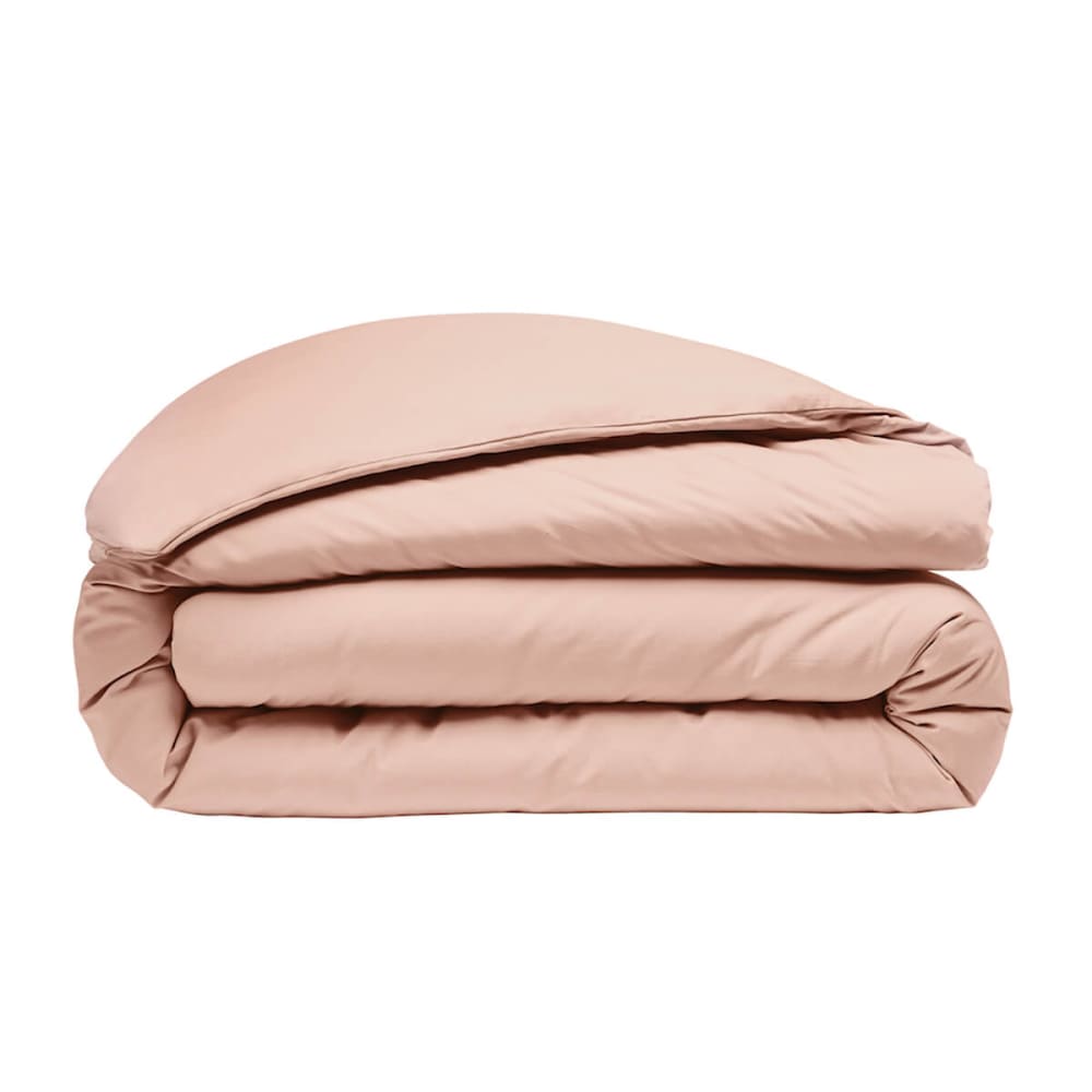 Housse de couette percale de coton rose 260x240 cm