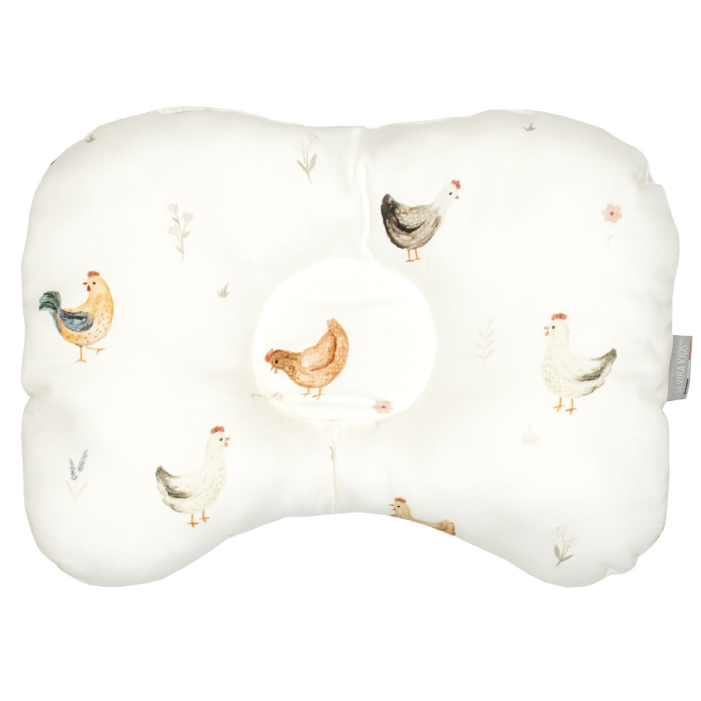 Coussin cale tête bébé en gaze de coton écru 30 cmx25 cm Coussin cale tête bébé en gaze de coton écru 30 cmx25 cm