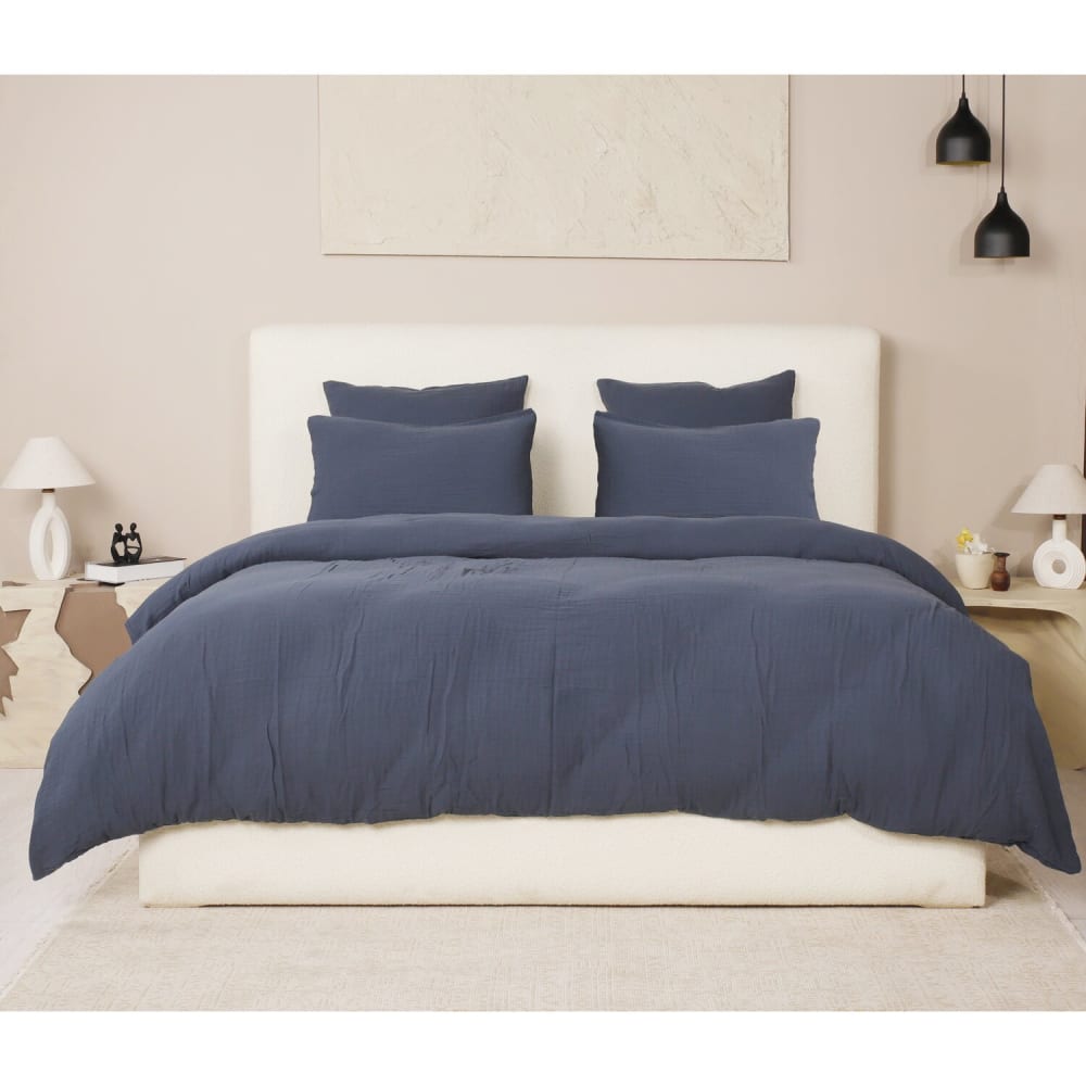 Parure housse de couette - bleu petrole