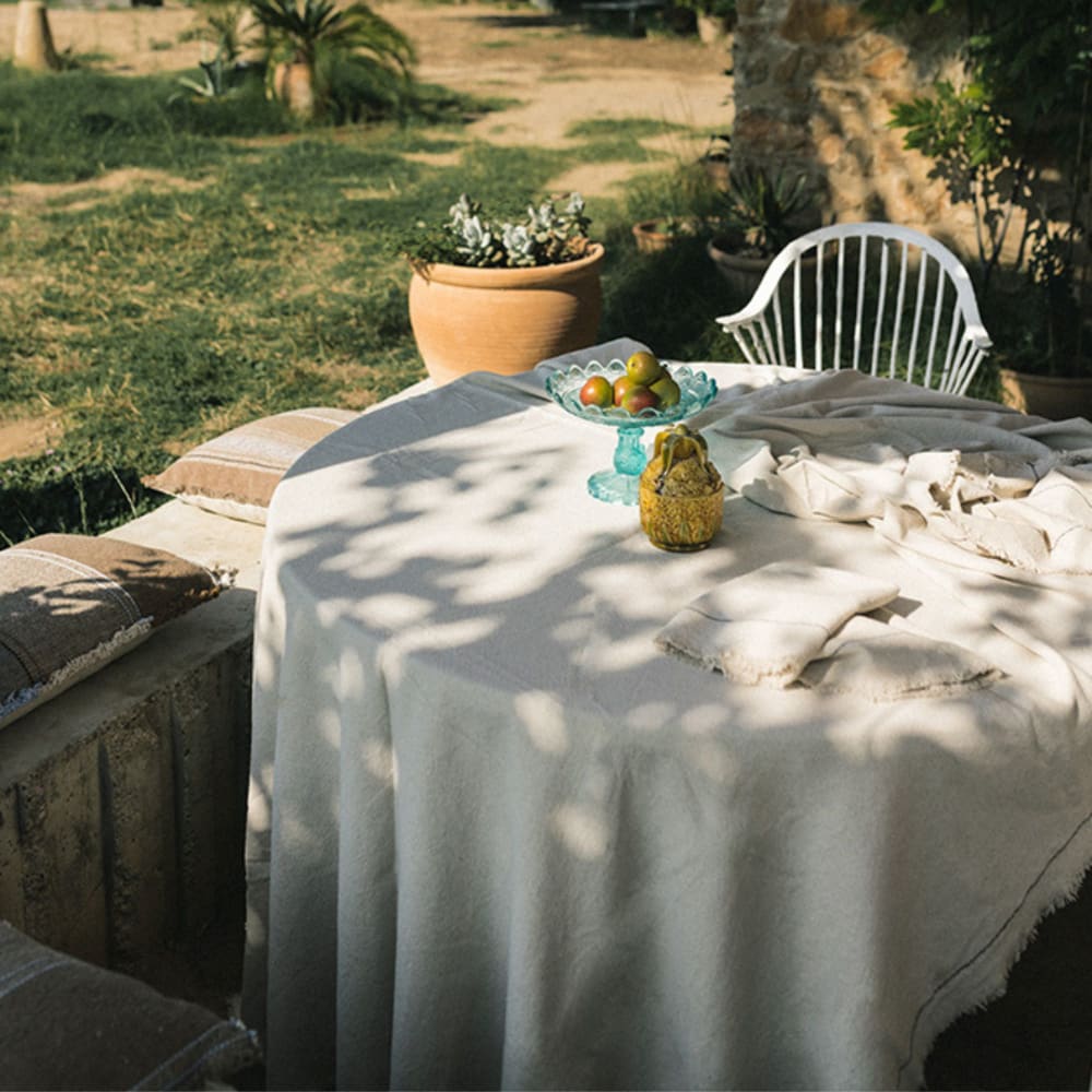 Nappe en coton tissée - main