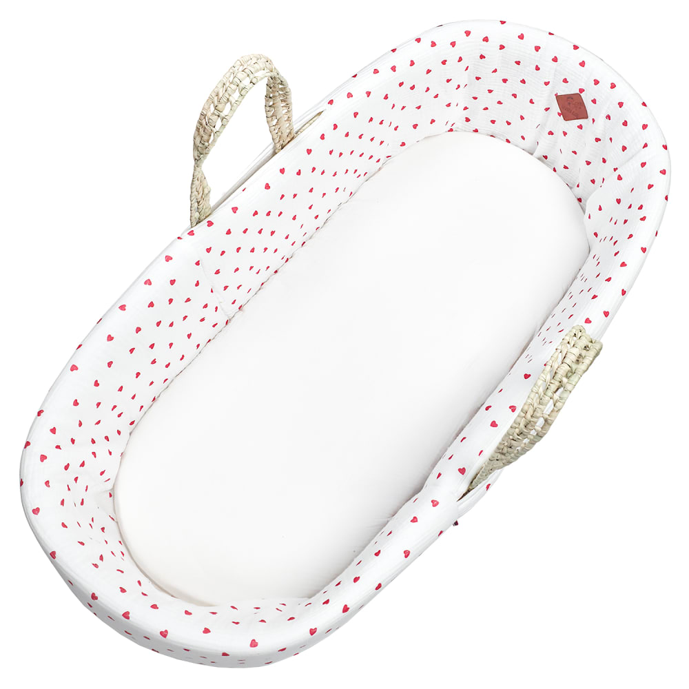 Habillage couffin bébé - rouge