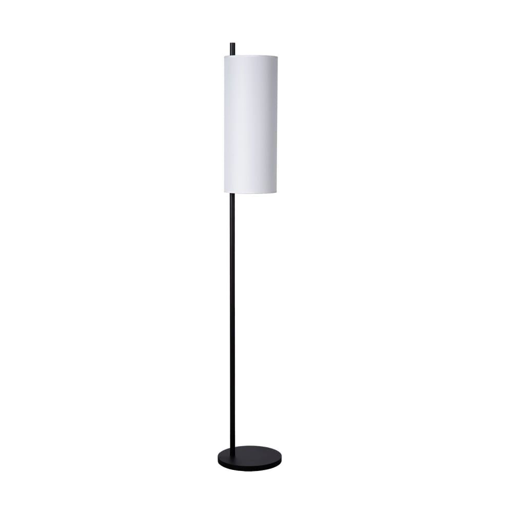 Lampadaire blanc en métal et lin design élancé, 25x25x160 cm — vue 3