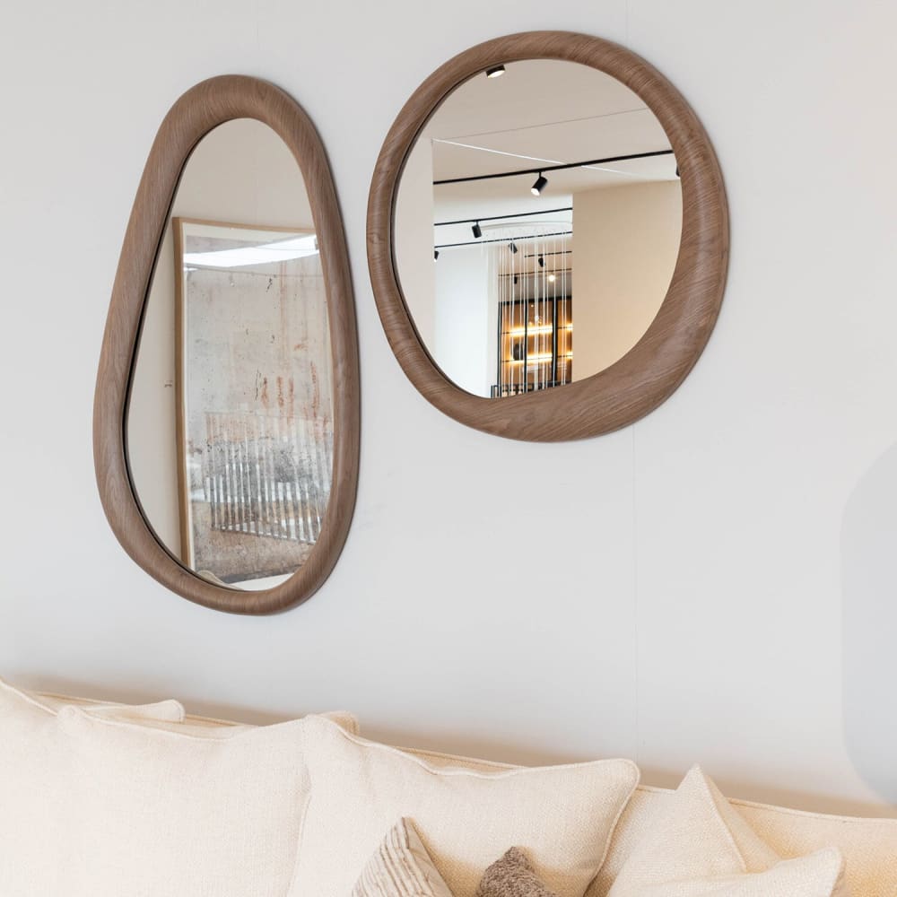 Spiegel aus Holz, Helle Walnuss, 78x80x4,5 cm - Maisons Du Monde