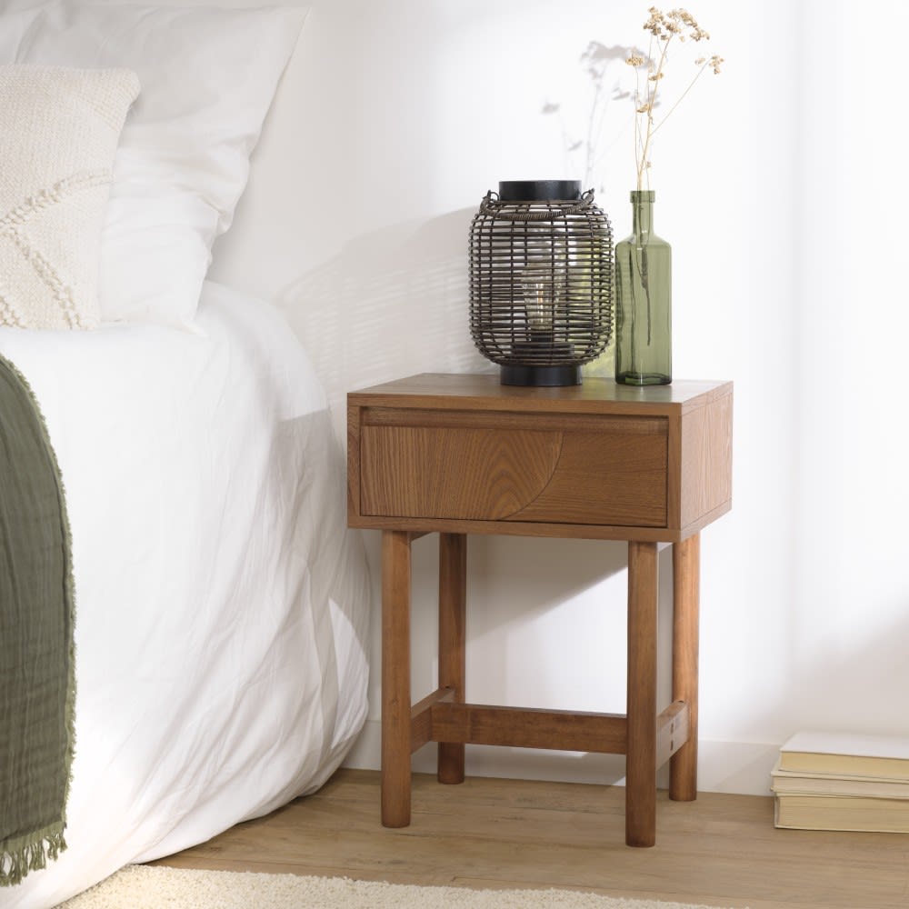 Nachttisch in Naturfarbe mit 1 Schublade - Maisons Du Monde