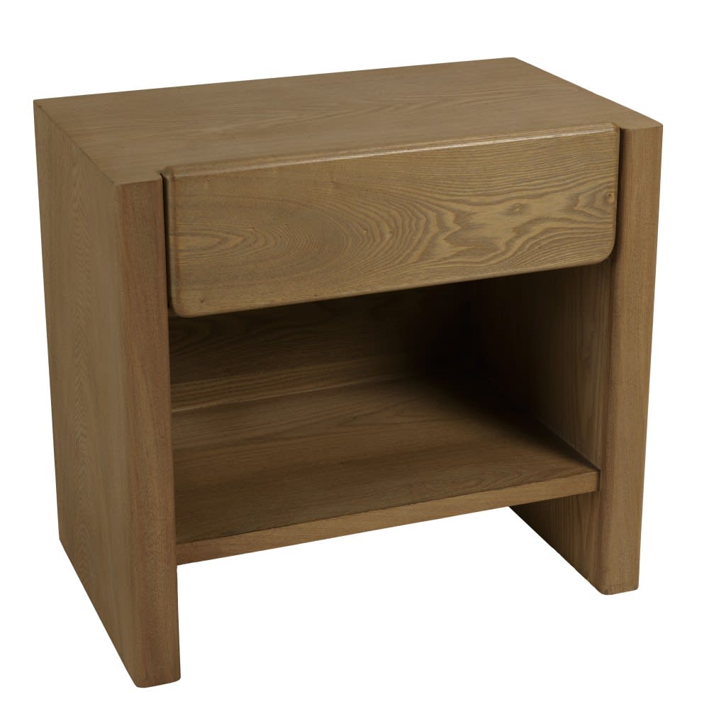 MACABANE Nachttisch in Naturfarbe, 1 Schublade style classic chic Braun Holz
