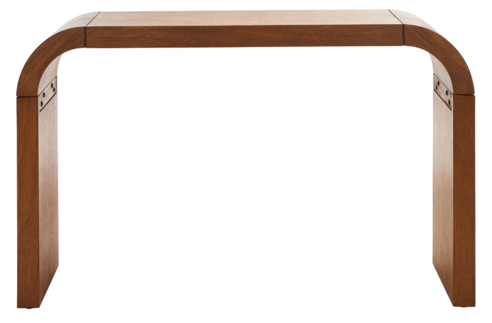 Console en bayur bois & mdf placage okume et métal, naturel Console en bayur bois & mdf placage okume et métal, naturel