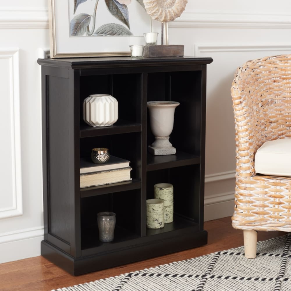 Bücherregal aus Massivholz, Schwarz - Maisons Du Monde
