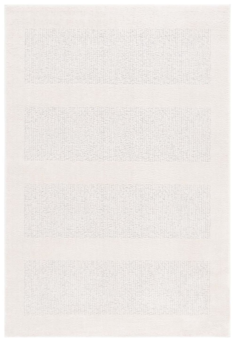 Tapis polyester ivoire/gris