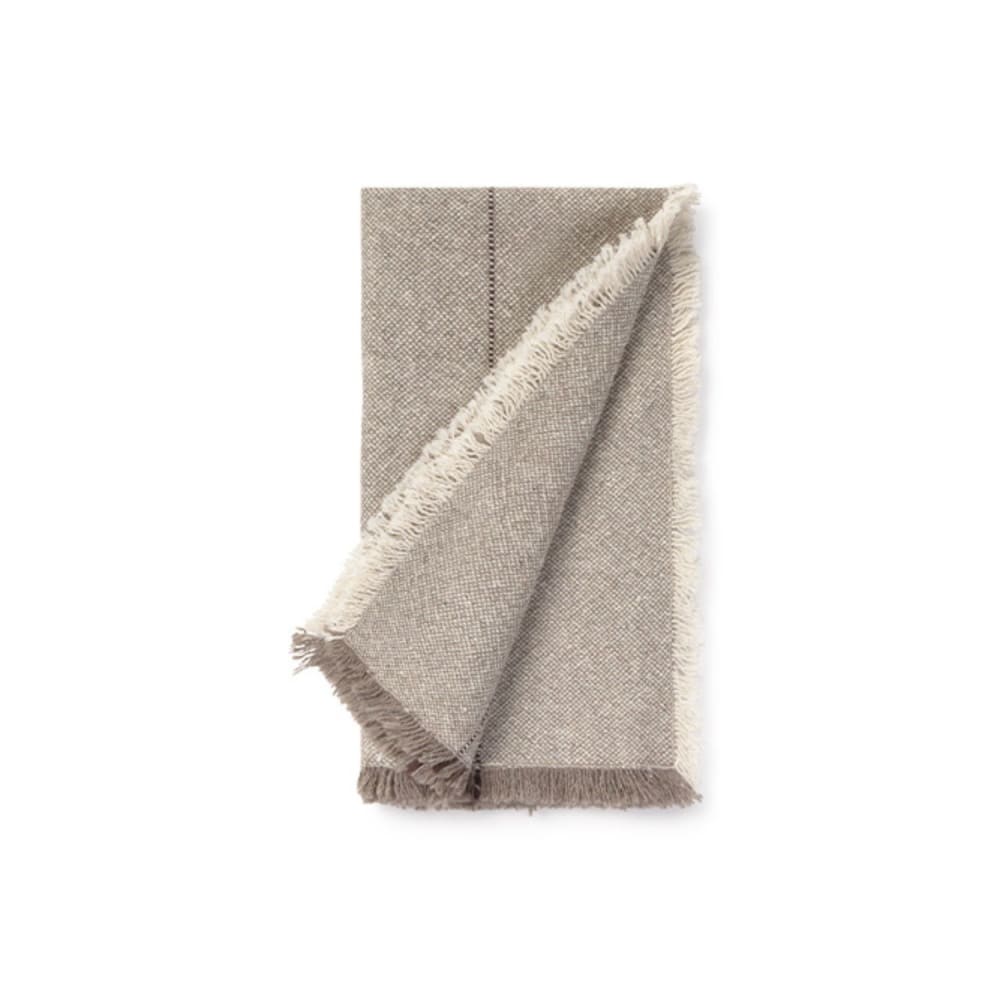 Lorena Canals Set mit 4 handgewebten Baumwollservietten, 45 x 45 cm Beige Baumwolle