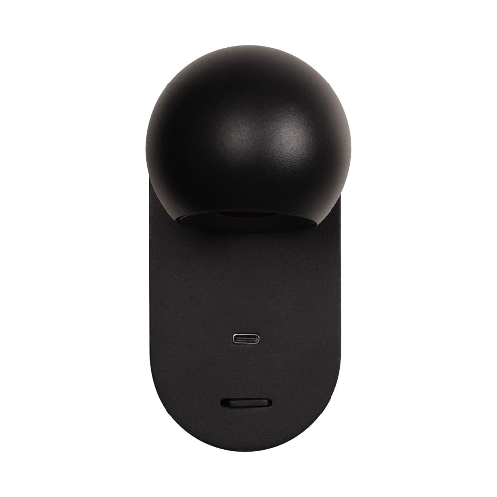 Applique murale spot en métal noir, led intégrée, hauteur 13 cm — vue 3