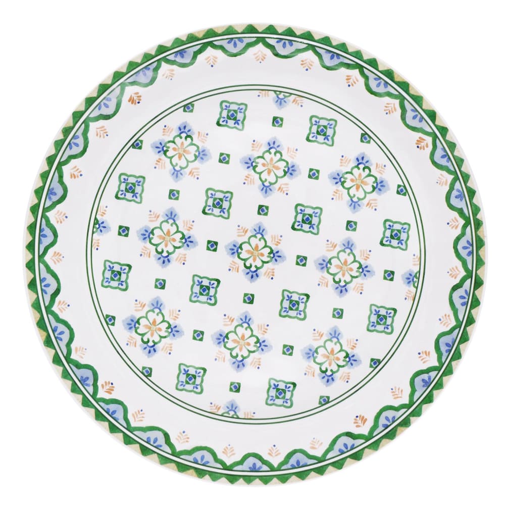 Grande assiette plate en mélamine imprimé azuleros ø 28 cm Grande assiette plate en mélamine imprimé azuleros ø 28 cm
