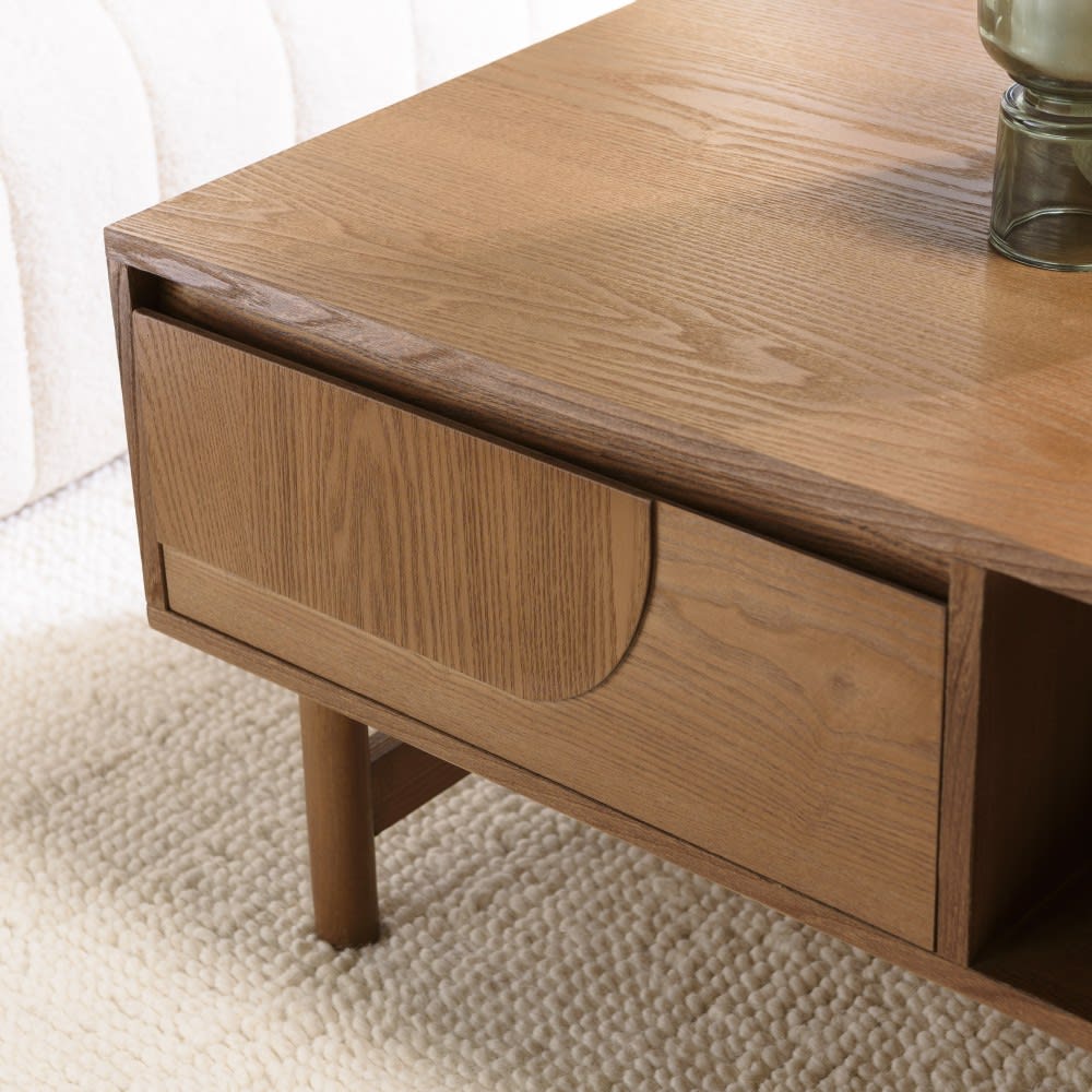 Couchtisch in Naturfarbe, 2 Schubladen - Maisons Du Monde