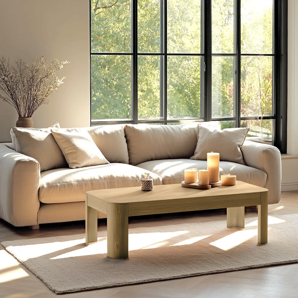 Rechteckiger Couchtisch L122 Naturfarbe - Maisons Du Monde