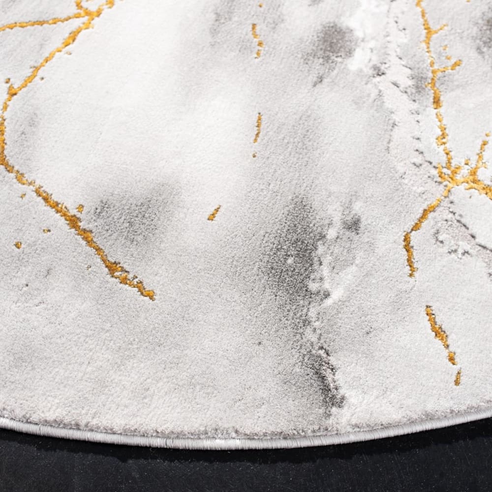 Tapis contemporain en polypropylène gris/or, 160 cm — vue 4
