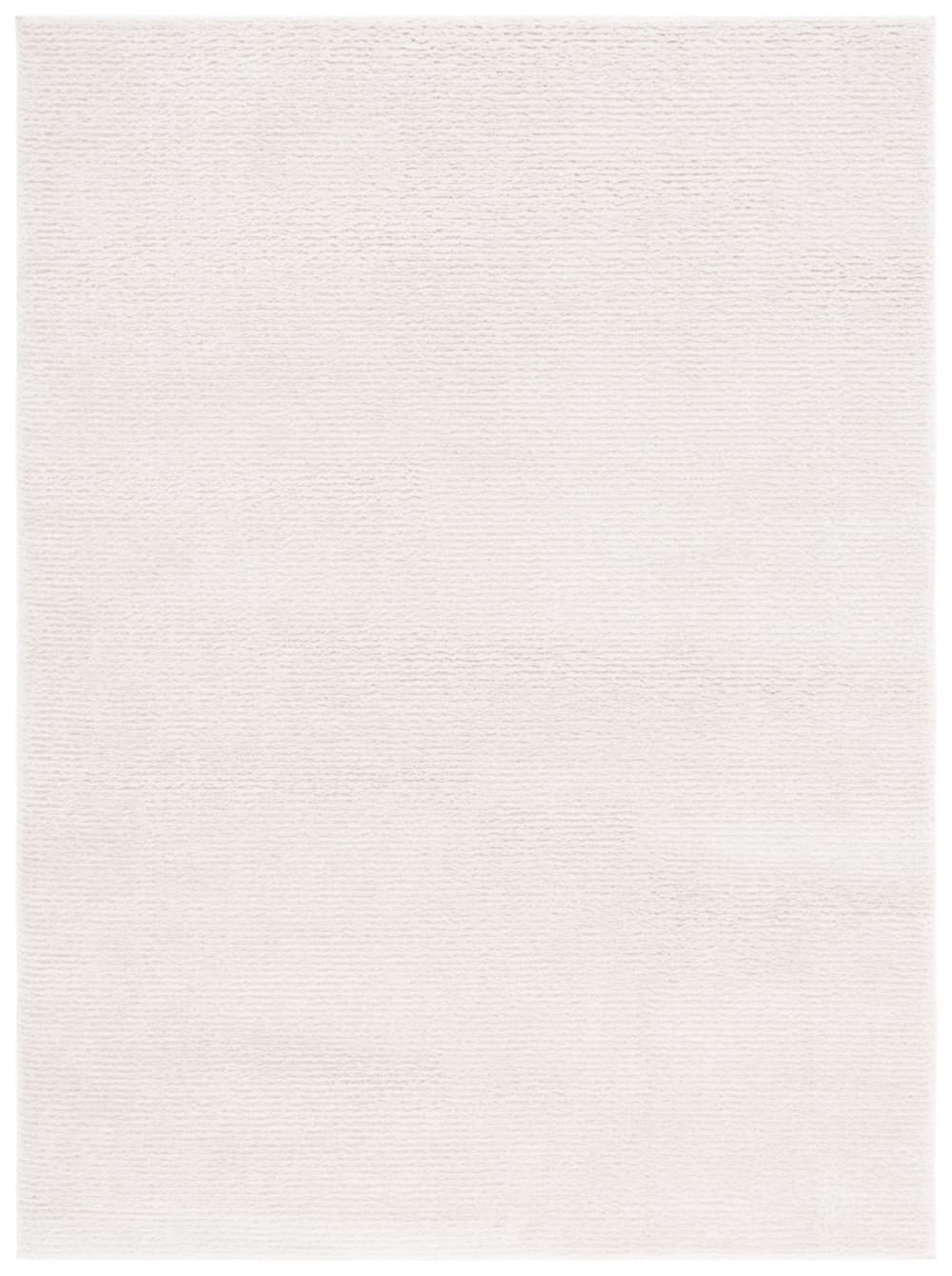 Tapis solide et tonale en polyester blanc, 274 x 366 cm