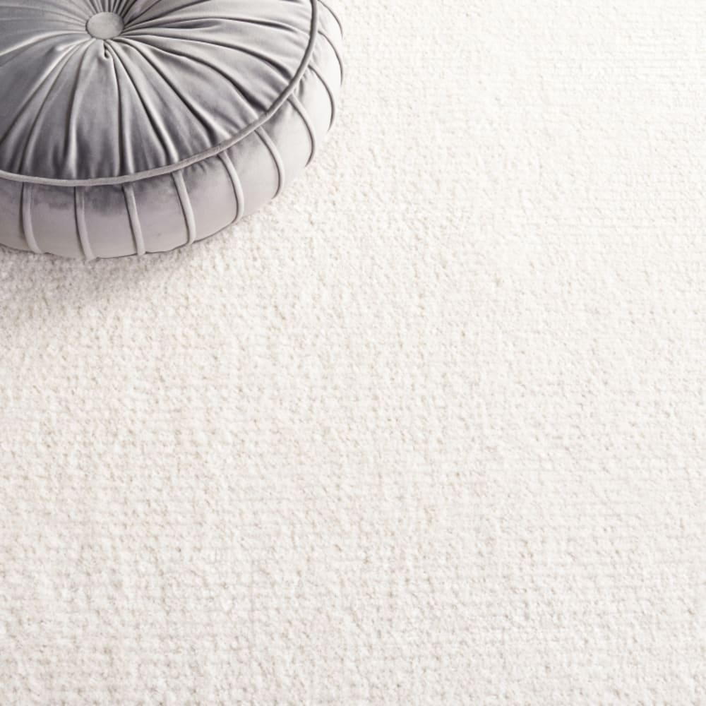 Tapis solide et tonale en polyester blanc, 274 x 366 cm — vue 4