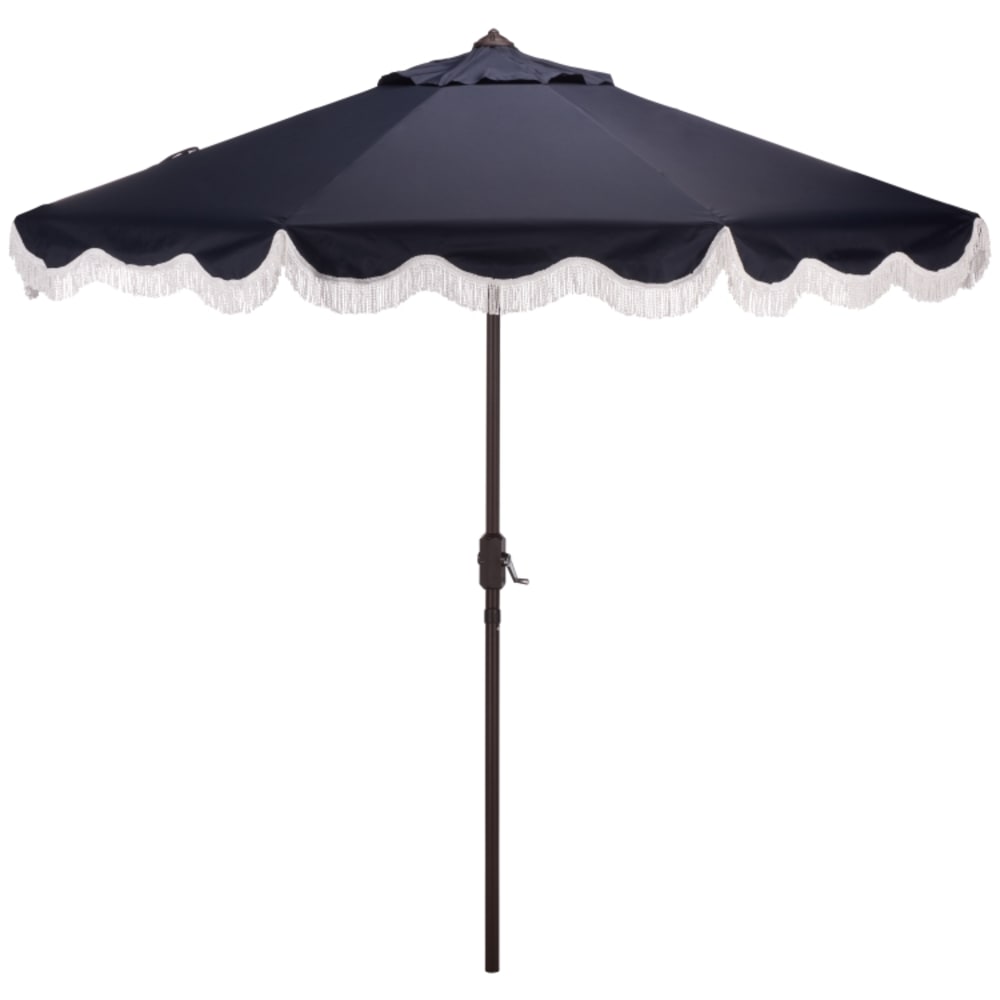 parasol en métal bleu