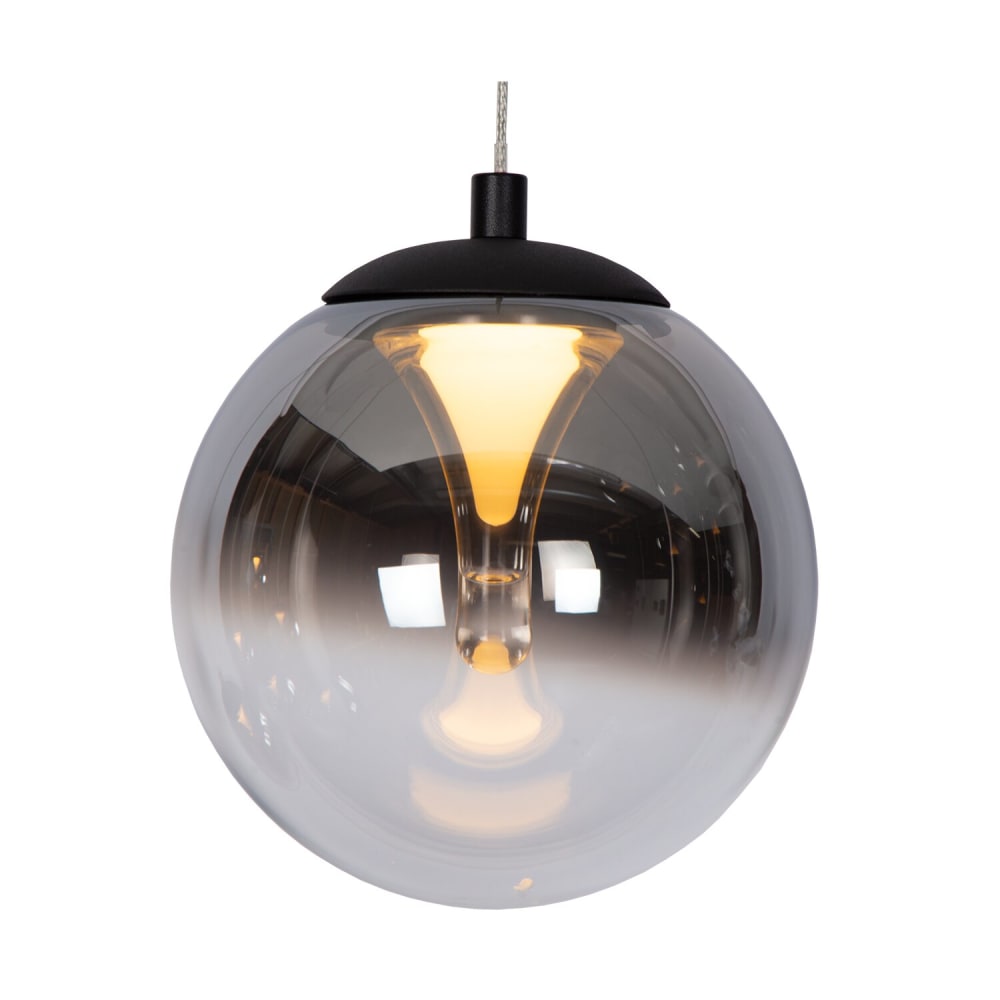 Suspension monza 5 en verre fumé avec led 2700k dimmable — vue 3