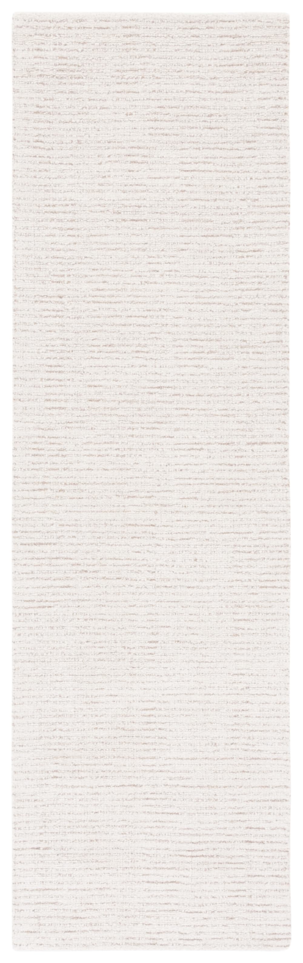 Tapis contemporain en laine blanc/beige, 69 x 244 cm