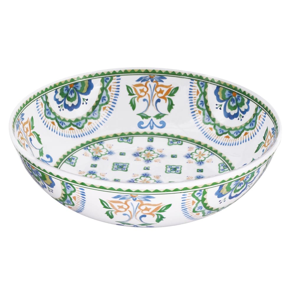 Grand saladier en mélamine pure 31 cm imprimé azuleros