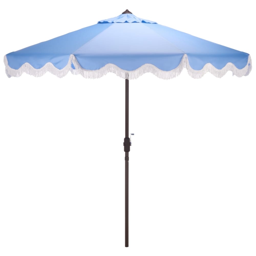 parasol en métal bleu