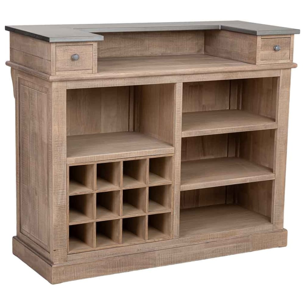 Wanderlust deco Holzbar, 101 x 50 x 120 cm (H) Braun style landhaus Braun Spanplatte