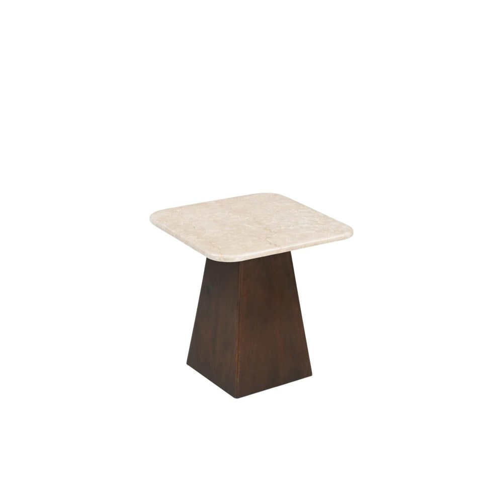Livingfurn Couchtisch Bottecino aus Mangoholz 45cm, beige/Braun Braun