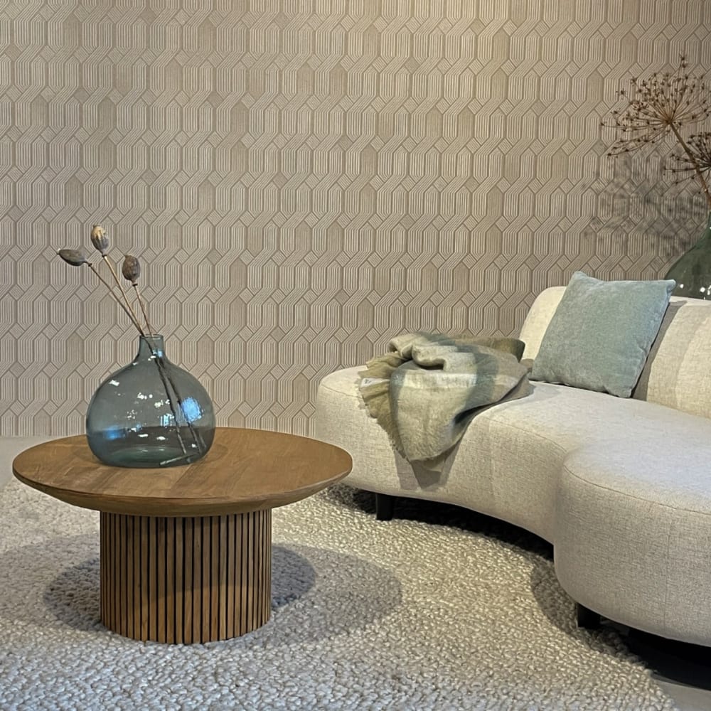 Couchtisch Lausanne aus Teakholz Ø80cm, Braun - Maisons Du Monde