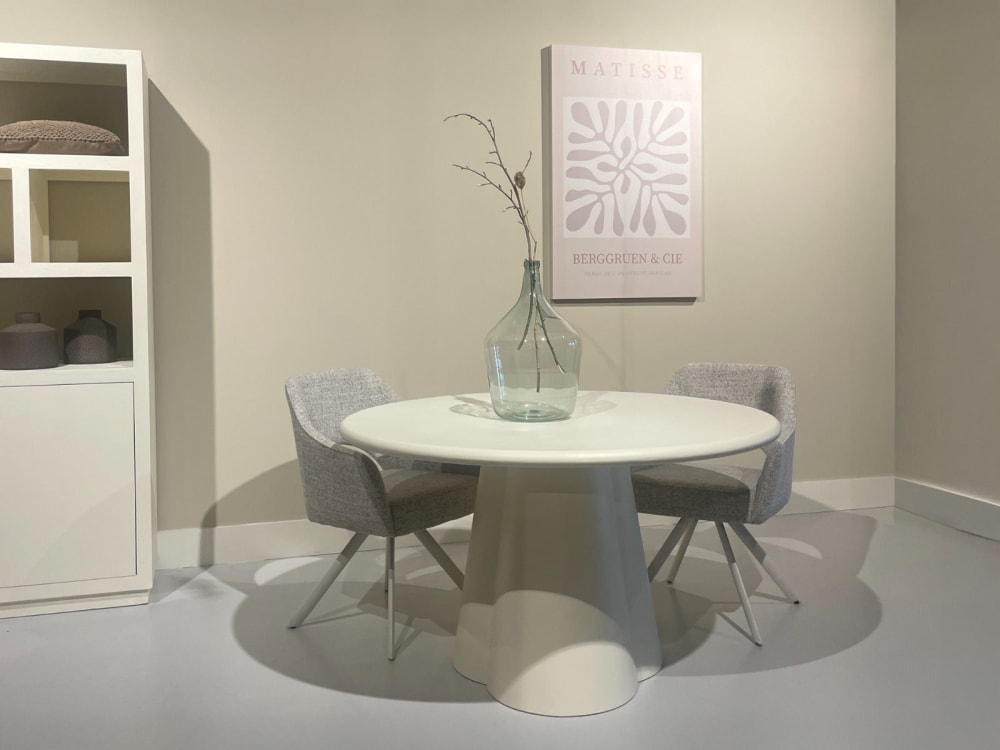 Esstisch Clubs Ø130cm in Betonoptik, beige - Maisons Du Monde