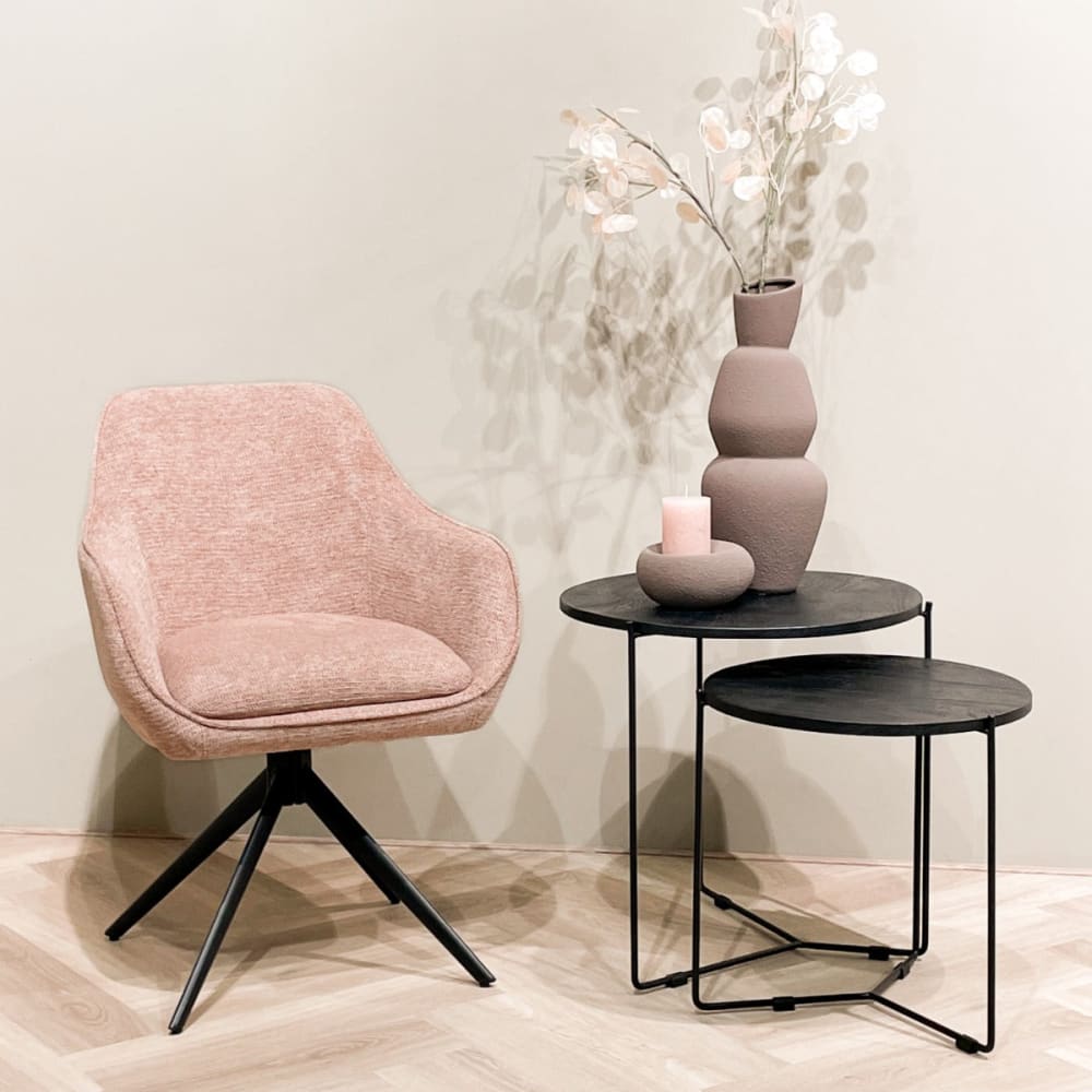 2er-Set Armlehnstühle Thomas drehbar, Lachs - Maisons Du Monde