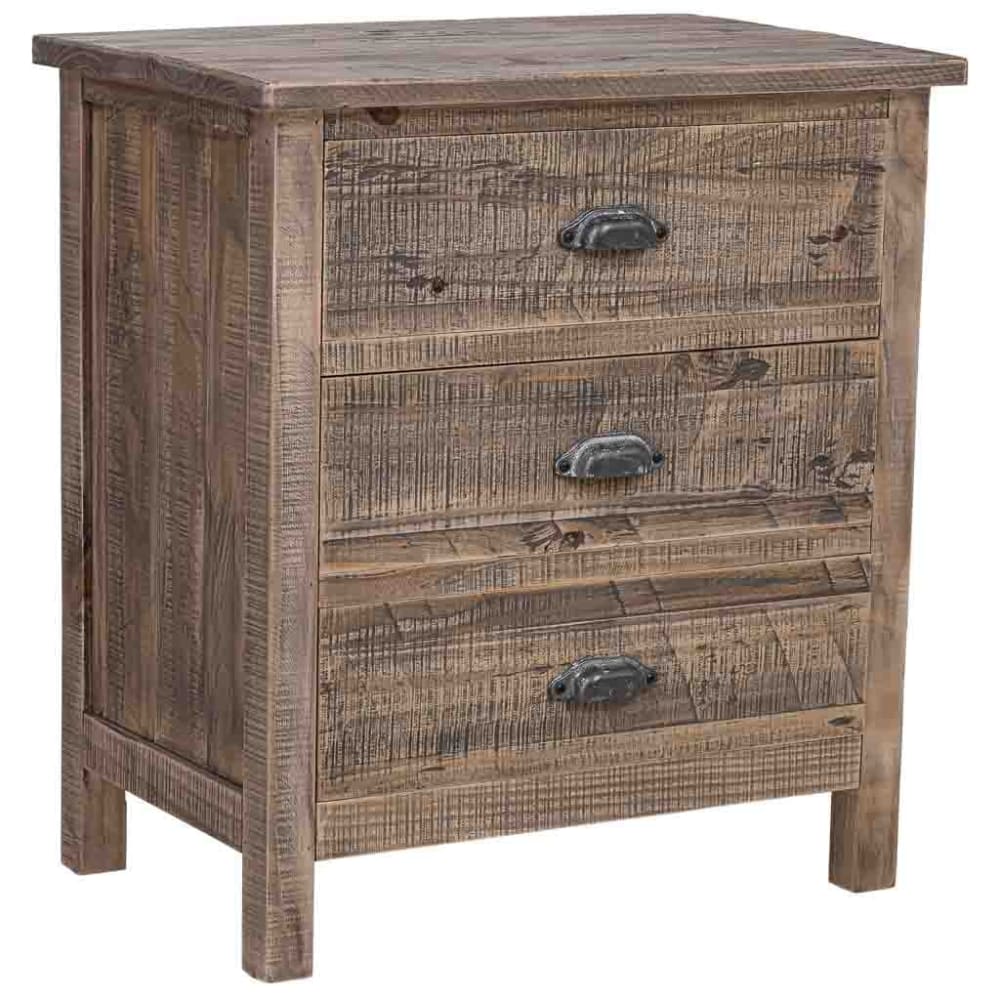 Wanderlust deco Holz-Nachttisch, 62,5x40x 68,5 cm (H), braun style landhaus - Spanplatte