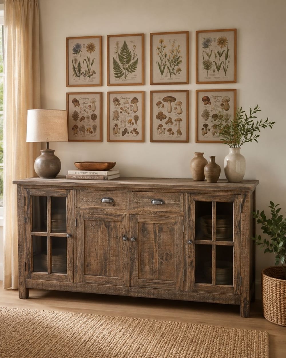 Holz-Sideboard, 80 x 40 x 180 cm (H) Braun - Maisons Du Monde