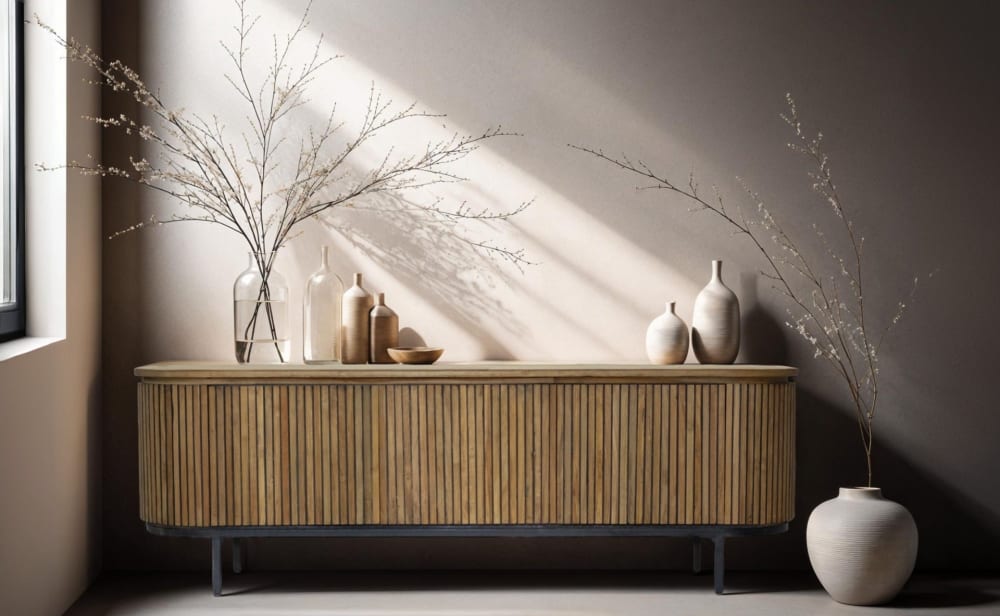Sideboard Lausanne aus Teakholz 170cm, Braun - Maisons Du Monde