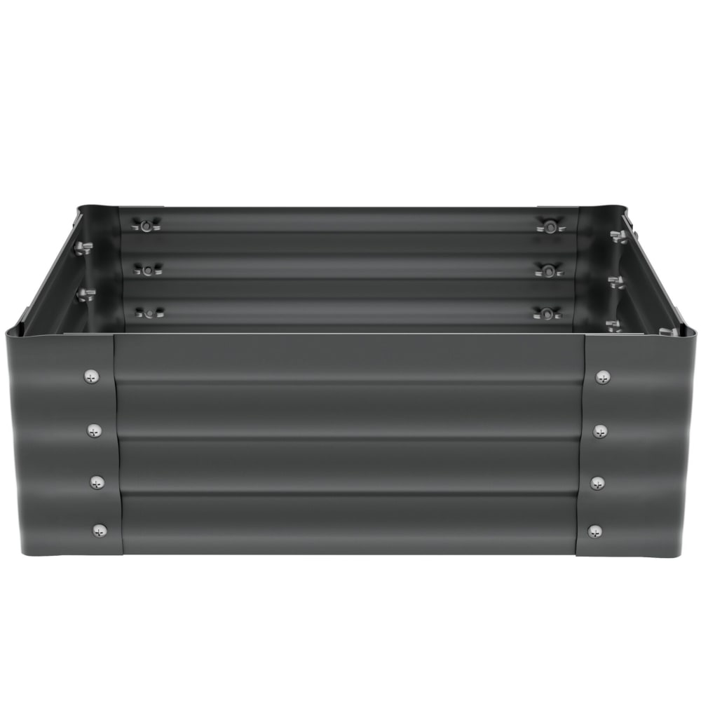 Jardinière surélevée acier galvanisé 80x60cm gris — vue 4