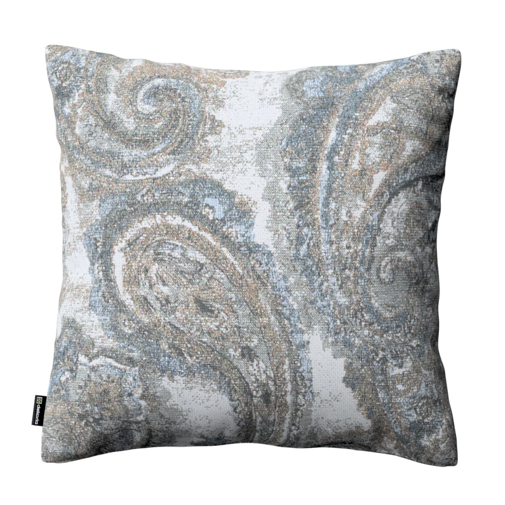 Dekoria Gemusterte Kissenhülle, blau und grün, 43x43 cm style vintage - Stoff