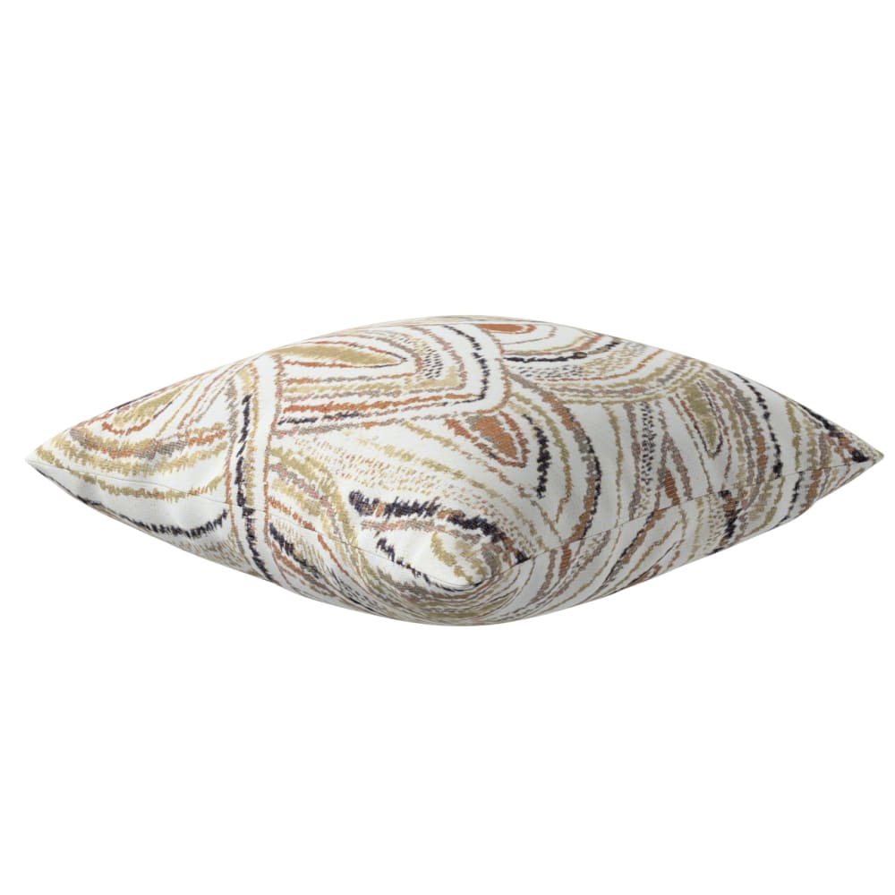 Gemusterte Kissenhülle, olive und beige, 43x43 cm - Maisons Du