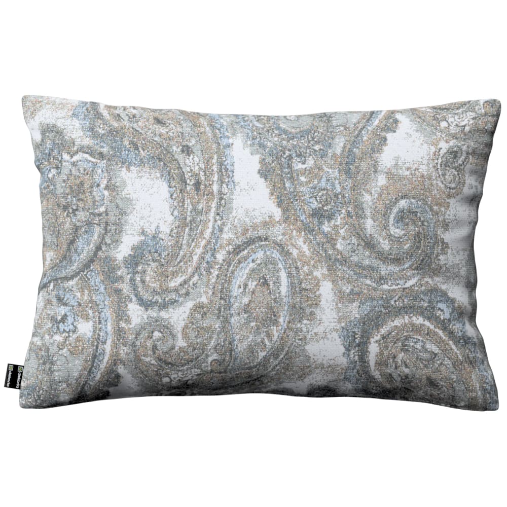 Dekoria Gemusterte Kissenhülle, blau und grün, 47x28 cm style vintage - Stoff