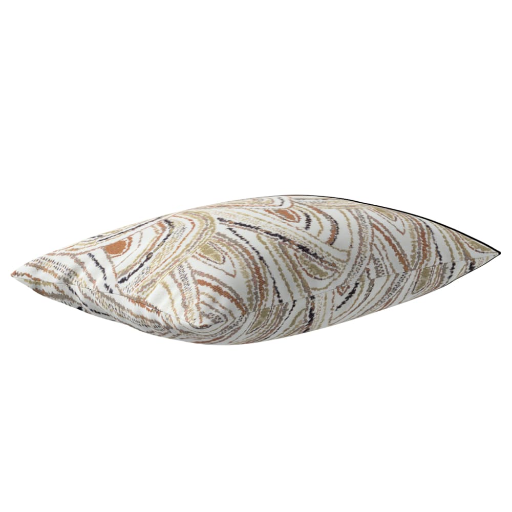 Gemusterte Kissenhülle, olive und beige, 47x28 cm - Maisons Du