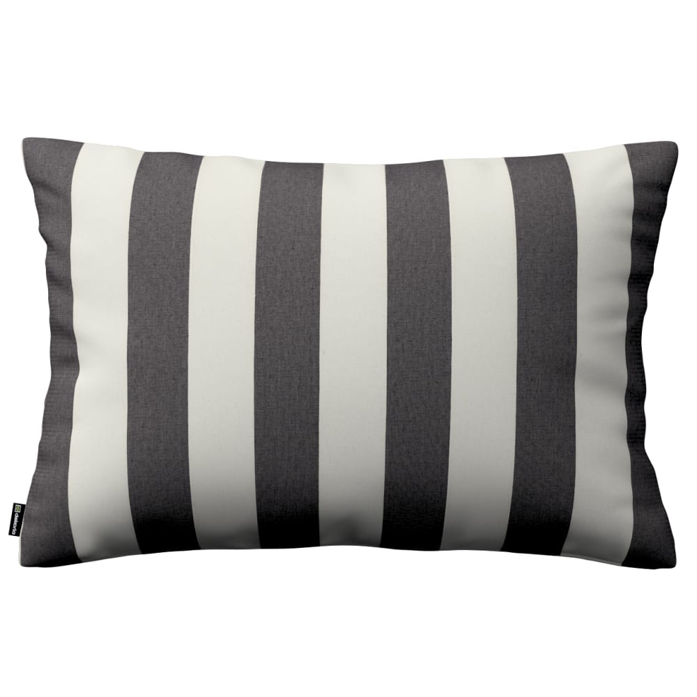 Dekoria Kissenhülle gestreift, schwarz und weiß, 47x28 cm style modern - Stoff