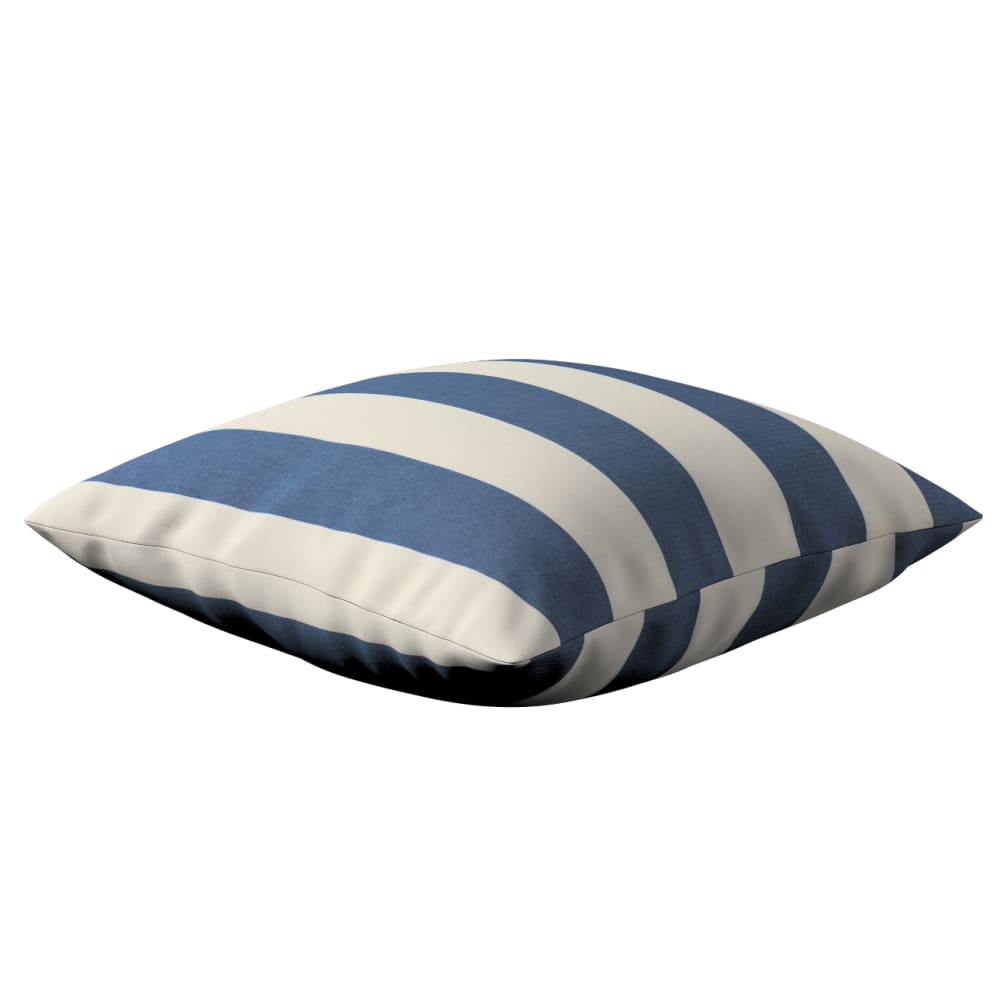 Kissenhülle gestreift, blau und weiß, 43x43 cm - Maisons Du Monde