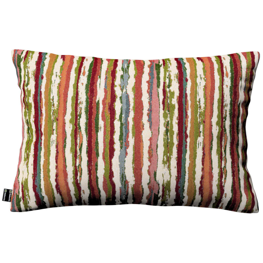 Dekoria Gemusterte Kissenhülle, rot und grün, 47x28 cm style landhaus - Stoff
