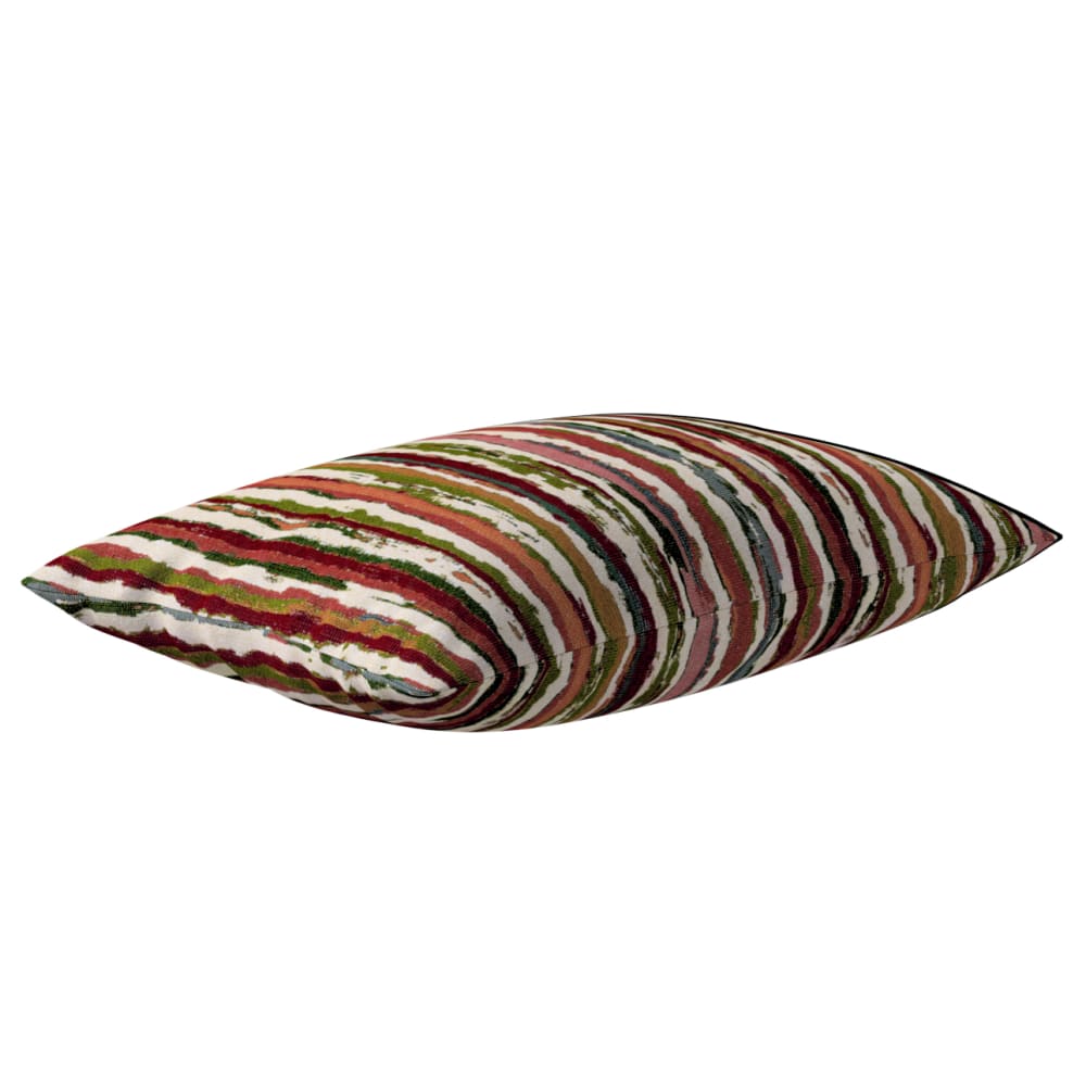 Gemusterte Kissenhülle, rot und grün, 47x28 cm - Maisons Du Monde