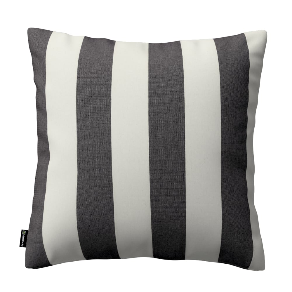 Dekoria Kissenhülle gestreift, schwarz und weiß, 43x43 cm style modern - Stoff