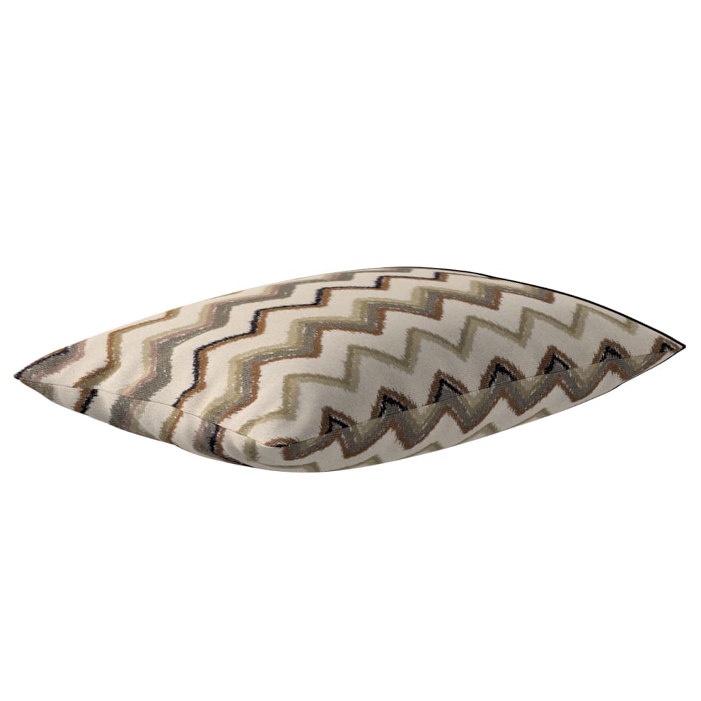Gemusterte Kissenhülle, beige und olive, 47x28 cm - Maisons Du