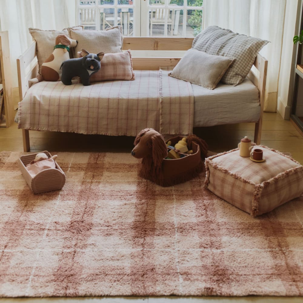 Waschbarer Teppich aus karierter Baumwolle - Maisons Du Monde