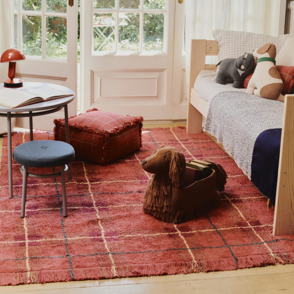 Waschbarer Teppich aus karierter Baumwolle - Maisons Du Monde