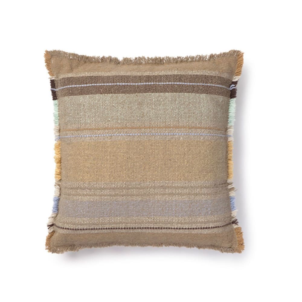 Coussin tissé à la - ocre