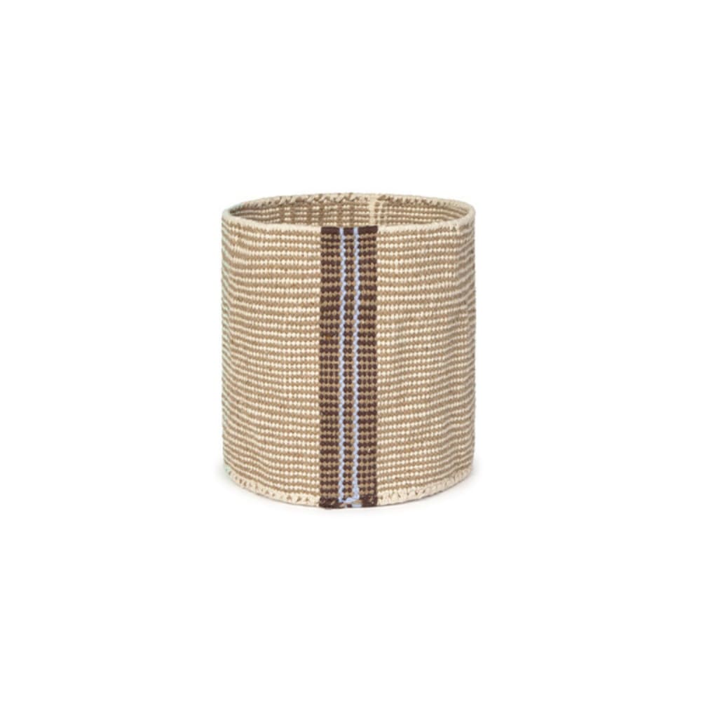 Lorena Canals Handgewebter Korb aus Baumwolle 20 x 20 cm Braun Baumwolle