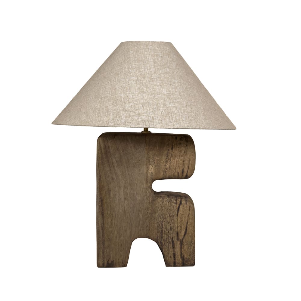 lampe de table bois marron